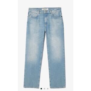 LACOSTE 5 POCKET STRAIGHT CUT INDIGO JEANS IN SIZE 32 X 32